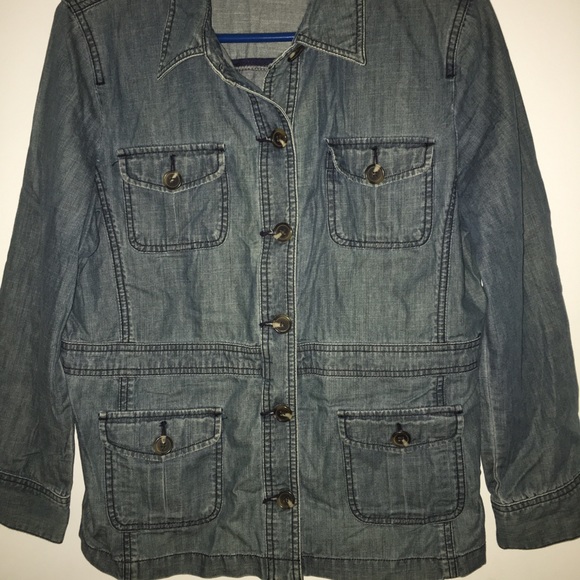 Chico’s Tailored Soft Denim Jacket Size 1 (M) EUC - Picture 2 of 8